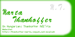 marta thanhoffer business card